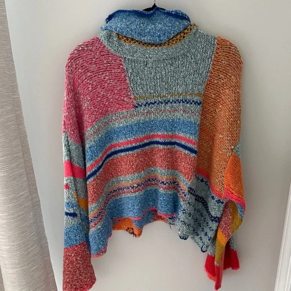 Sincerely Jules Colorful Cowl Neck Sweater - Picture 3 of 3